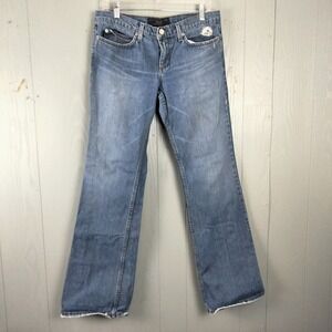 Juicy‎ Couture Y2K Bootcut Jeans Womens 29 (32X32) Distressed Low Rise Cowgirl